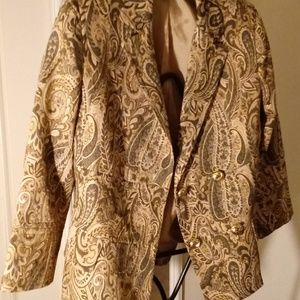 Express Design Studio Print Double Breasted Blazer